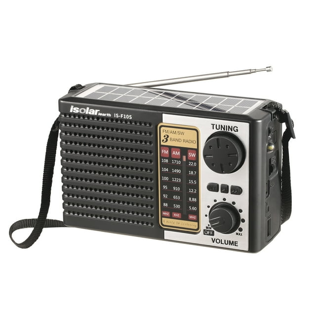 Radio de emergencia portátil alimentada por energía solar con altavoz Bluetooth y tarjeta TF