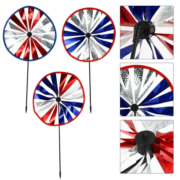 MLINS 3pcs Decorative Windmills Children Windmill Toys Garden Pinwheel Adornments