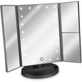 thumbnail image 1 of Led Cosmetic Mirror Foldable Standing Mirror - Illuminated Make-Up Mirror Make-Up Mirror 2-Fold 3-Fold Magnifying Mirror, 1 of 7