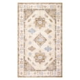 thumbnail image 2 of MeyJey Oriental Indoor Area Rug 3'x5' Non-Slip Machine Washable Vintage Distressed Floor Carpet for Living Room Bedroom Dining Kitchen Hallway, Beige/Brown, 2 of 15