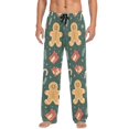thumbnail image 7 of FORMRS Mens Pajama Pants with Pockets Sleepwear Lounge Bottoms Sizes S-2XL, Brown Christmas Gingerbread, 7 of 7