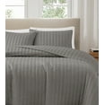 thumbnail image 3 of Brooklyn Loom Classic Solid 100% Cotton 200 Thread Count Percale Grey 2-Piece Twin Quilt Set, Solid Casual themed, Adult Bedding, OEKO-TEX Certified, 3 of 10