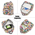 thumbnail image 5 of FORMRS Mini Backpack Purse for Women Travel Daypack Casual Shoulder Bag, Dark Colorful Circles, 5 of 7