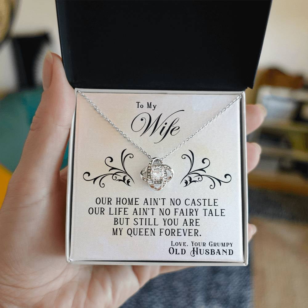 Wife Necklace Gift from Husband, Love Knot , Perfect gift for Valentines day, Anniversary, Birthday