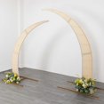 thumbnail image 4 of BalsaCircle 2 Beige Spandex Fitted Half Crescent Moon Backdrop Stand Wedding Arch Party Reception Background, 4 of 8