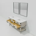 thumbnail image 6 of Woodhaven 60 in W x 22 in D White Oak Double Bath Vanity, Cultured Marble Top and 28 in Mirrors, 6 of 9