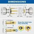 thumbnail image 5 of Brushed Nickel Door Knob, 5 Pack Round Keyless Doorknobs Interior/Exterior Lockset, Passage Locking Door Knobs for Bedroom/Bathroom, Modern Design Door Hardware, 5 of 14
