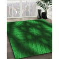 thumbnail image 3 of Ahgly Company Machine Washable Indoor Round Transitional Deep Emerald Green Area Rugs, 4' Round, 3 of 7
