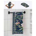 thumbnail image 6 of Navy Blue Flowers Towel Set of 3, Soft Microfiber Bath Towels, Hand Towel, Washcloths, Spring Floral Elegant Pastoral Botanical Quick-Dry Absorbent Towels for Bathroom Kitchen Hotel Beach Gym Spa, 6 of 7
