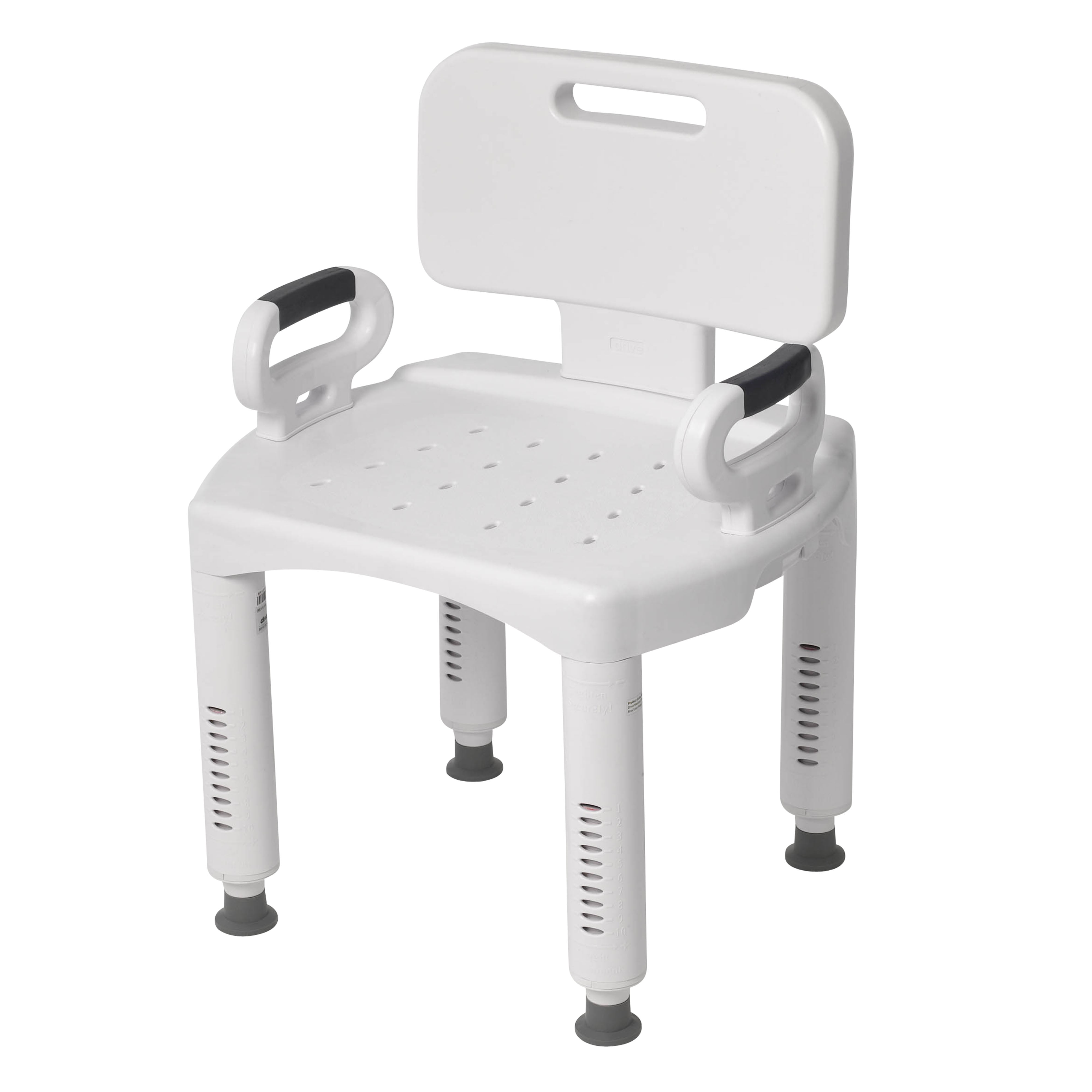 Drive Medical Premium Series Shower Chair With Back And Arms