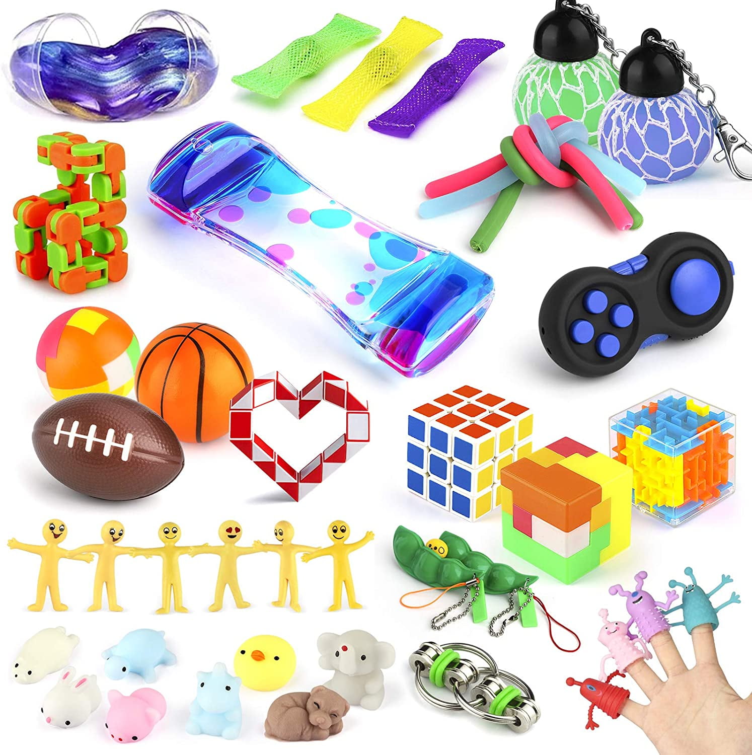 Squishy Mesh Ball Sensory Toy Fiddle Stress Sensory Autism ADHD 