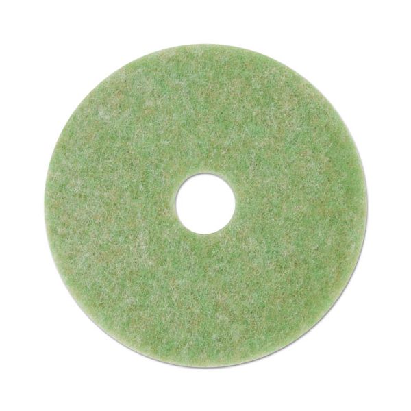 3M LowSpeed TopLine Autoscrubber Floor Pads 5000, 13" Diameter, Green