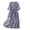DT-Purple, variant on Women's V-Neck Flutter-Sleeve Dress-Midi Length-Chiffon-for Date Night/Cocktail Hour-Elegant Drape