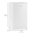thumbnail image 2 of Compact White Mini Fridge with Freezer - 3.2 Cu Ft, Adjustable Shelves & Reversible Door for Dorm, RV, Bedroom & Office Use, 2 of 7