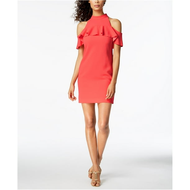 Trina Turk Womens Laelia Cold Shoulder Dress Pink 12