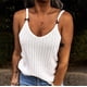 thumbnail image 3 of Moda mujer Casual suelto sólido Sling cuello redondo Delgado sin mangas Sexy camisetas sin mangas Pompotops lopia989345, 3 of 5