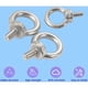 thumbnail image 4 of Anillo de elevación Perno de argolla Tornillo de rosca macho de acero inoxidable Pernos de argolla de elevación Hardware de construcción de bricolaje Pernos para cubiertas de peso marino M4×10-10PCS, 4 of 5