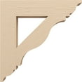 thumbnail image 3 of Ekena Millwork 5 1/2"W x 28"D x 28"H Funston Traditional Rough Cedar Woodgrain TimberThane Bracket, Primed Tan, 3 of 6