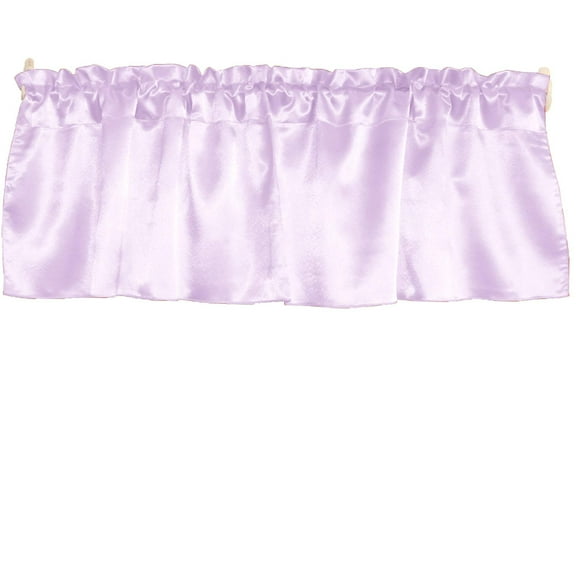 Shiny Smooth Satin Window Valance 58" Wide Lavender