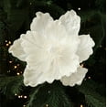 thumbnail image 6 of Christmas Glitter Magnolia Flowers Christmas Tree Velvet Magnolia Artificial Flowers Fake Magnolia Poinsettia Flowers for Xmas Party Tree Xmas Wreath Holiday Home Decor 6Inch, 6 of 6
