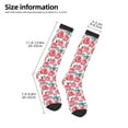 thumbnail image 4 of Fotbe Rose Flowers print Women's Men's Novelty Crew Socks Cotton Socks Knee High Socks for Walking,Running,Nurses,Pregnancy, 4 of 8