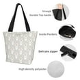 thumbnail image 4 of Fotbe Rabbit And Heart Bolsa de Playa con Estampado, Bolsa de Hombro, Bolsa de Mano Espaciosa, Bolsa de Viaje Ligera, Bolsa de Compras Versátil, 4 of 6