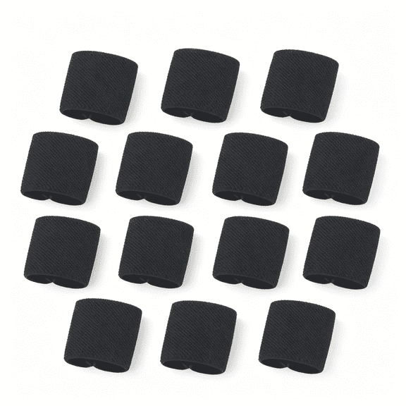 TUWAFE Tactical Elastic Web Belt Loop Keeper (Black) 10/Pk for 1"Wide Belt