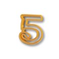 thumbnail image 1 of Number Five in Comic Font Cookie Cutter- Fast Shipping - Sharp Edges - Exceptional Quality, 1 of 4