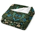 thumbnail image 3 of Vintage William Morris Throw Blanket Retro Botanical Pattern Watercolor Floral Art Blanket for Sofa Bed Couch Chair Or Dorm 60"x80", 3 of 16
