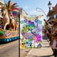 thumbnail image 5 of Decoración del hogar, decoración de habitaciones, decoración de paredes Bandera de jardín de carnaval, máscara, baile, festival, fiesta, bandera de jardín, bandera colgante de doble cara, decoración d, 5 of 6
