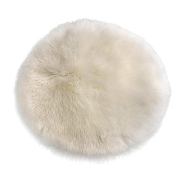 Comfort Round Chair Seat Cushion Baby Mat Pad with Buckle White 35cm