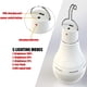 thumbnail image 5 of Bombilla LED alimentada por energía solar: linterna portátil con carga USB, lámpara de lectura para interiores, oficina, cocina, con panel solar, 2 lámparas, 5 of 5