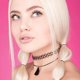 thumbnail image 4 of Juego de 12 gargantillas con tatuajes, colorido arcoíris gótico negro, talla única para mujer, adolescente y niña, cuello elástico multicolor, 4 of 5
