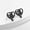 Black, variant on Treble Clef Studs Musician Gift Sol Key Jewellery Cute Musical Note Studs Singer Jewellery for Men and Women