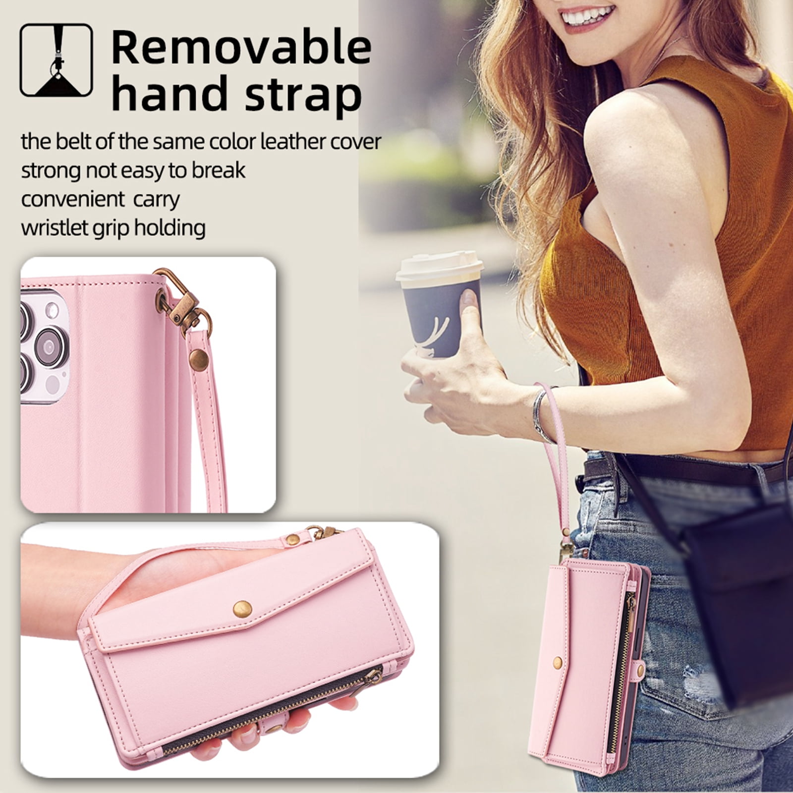 ShieldPlus for Motorola Moto G Stylus 5G Case 2024, Magnetic Flip RFID Blocking PU Leather for Moto G Stylus 5G (2024) Wallet Case for Women Men with Credit Card Holder Zipper Pocket,Pink