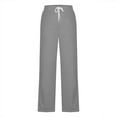 thumbnail image 6 of Delayuji Women's Stripe Patchwork Wide Leg Sweatpants Loose Sportswear Casual Sweatpants Workout Pants, 6 of 7