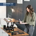 thumbnail image 5 of VIVO Rustic Vintage Brown 26" Height Adjustable Standing Desk Riser Sit to Stand, 5 of 9