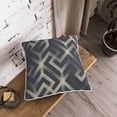 thumbnail image 3 of DouZhe Velvet Decorative Throw Pillow Covers Set of 2, Soft Square Cushion Cover with Invisible Zipper Oriental Ethnic Style Lattice Printing, 20"x20", 3 of 7
