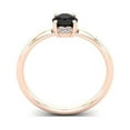 thumbnail image 3 of SuperJeweler 1/2 Carat Rose Cut Black and White Diamond Ring In 14 Karat Rose Gold For Women, 3 of 6