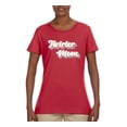 thumbnail image 2 of Wild Bobby Twirler Mom Girl Sports Women Graphic Tee, Red, Large, 2 of 5