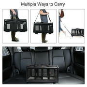 ELEGX Double-Compartment Pet Rolling Carrier with Wheels for 2 Pets,for Up to 35 LBS,Cat Rolling Carrier for 2 Cats,Super Ventilated Design,Ideal for Traveling/Hiking /Camping