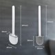 thumbnail image 4 of 1 cepillo de baño de silicona y soportes para inodoros profundos, escoba con mango largo de plástico antideslizante y cerdas flexibles, cepillo de baño con soporte de secado rápido, 4 of 5