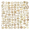 thumbnail image 3 of 100 Uds. Accesorios para colgantes de collar, aleación dorada, colgante artesanal de oro para fabricación de joyas, 3 of 5