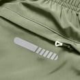 thumbnail image 5 of Big & Tall Athletic Shorts for Men Solid Casual Elastic Waist Breathable Workout Gym Running Shorts with Zipper Pockets (L, Army Green), 5 of 8