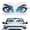Anime Blue Eyes Pattern, variant on XYZCANDO Car Windshield Sun Shade with Tropical Sunset, Windshield Sunshade for SUV and Van, Blocks Heat for Summer Travel