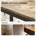 thumbnail image 4 of QinaQin Industrial Style Dining Table, 70.9-Inch/71-Inch Rectangular Wooden Table, Seats 4-6 People, Metal Frame, Rounded Corners, for Dining Room, Kitchen, Restaurant (Chairs Not Included), 4 of 7