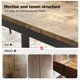thumbnail image 4 of QinaQin Mesa de comedor industrial de 70.9/71 pulgadas para 4 a 6 personas, cubierta rectangular con esquinas redondeadas y estructura metálica, sin sillas, 4 of 7