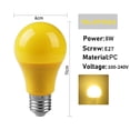 thumbnail image 1 of Bombilla Led de colores, Base E27 B22, lámpara de 8W, AC220V, 110V, rojo, azul, verde, amarillo, rosa, luces de fiesta KTV para Bar, 1 of 4