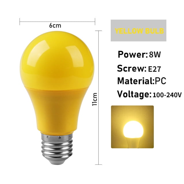 Bombilla Led de colores, Base E27 B22, lámpara de 8W, AC220V, 110V, rojo, azul, verde, amarillo, rosa, luces de fiesta KTV para Bar