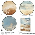 thumbnail image 3 of Designart "Contemporary Beige And Gold River Scenery IV" Coastal Ocean Canvas Art Print, 3 of 7